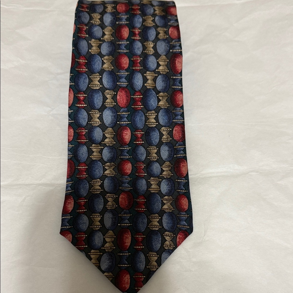 Harve Benard Elegant Multicolor Patterned Men's T… - image 1